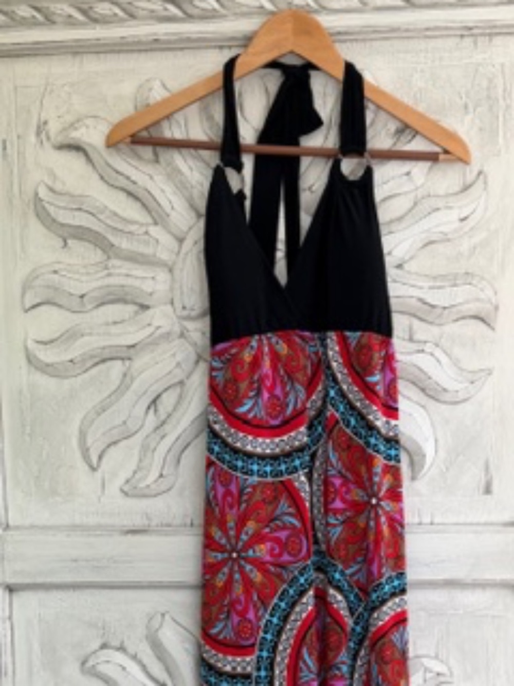 Full length halter maxi dress